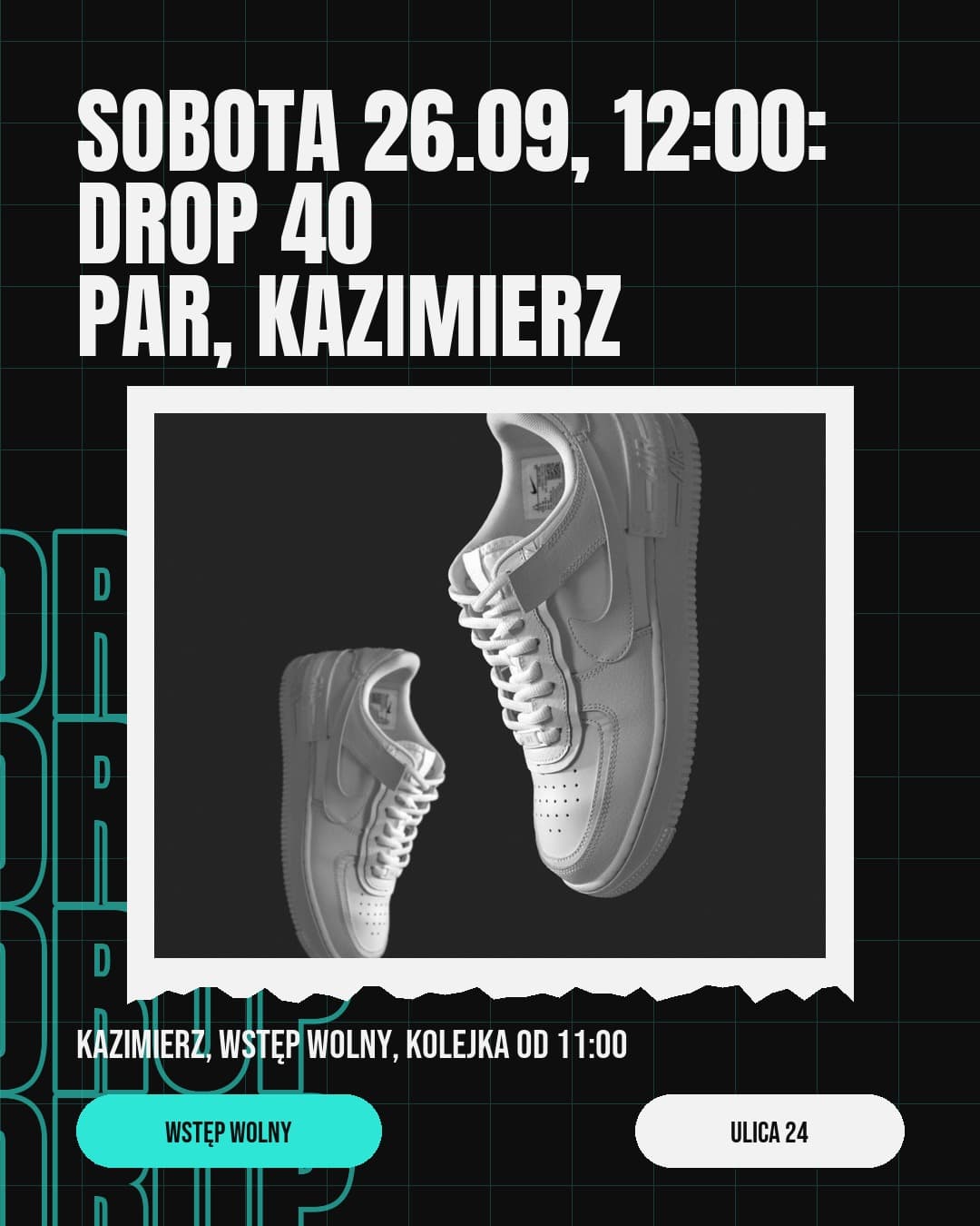 Aquua, wydarzenie: Sobota 26.09, 12:00: drop 40 par, Kazimierz