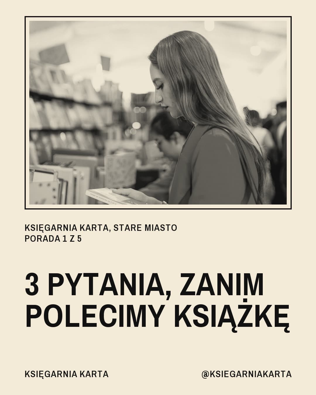 Bauhaus, karuzela porady, slajd 1 z 5: 3 pytania, zanim polecimy książkę