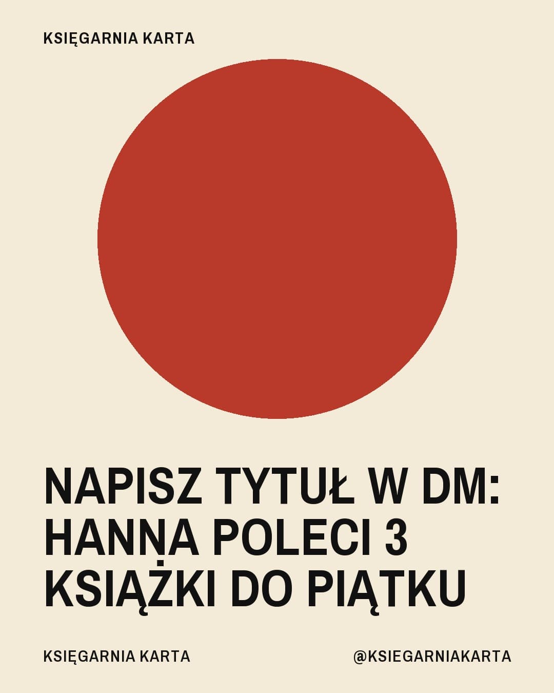 Bauhaus, karuzela porady, slajd 5 z 5: Napisz TYTUŁ w DM: Hanna poleci 3 książki do piątku
