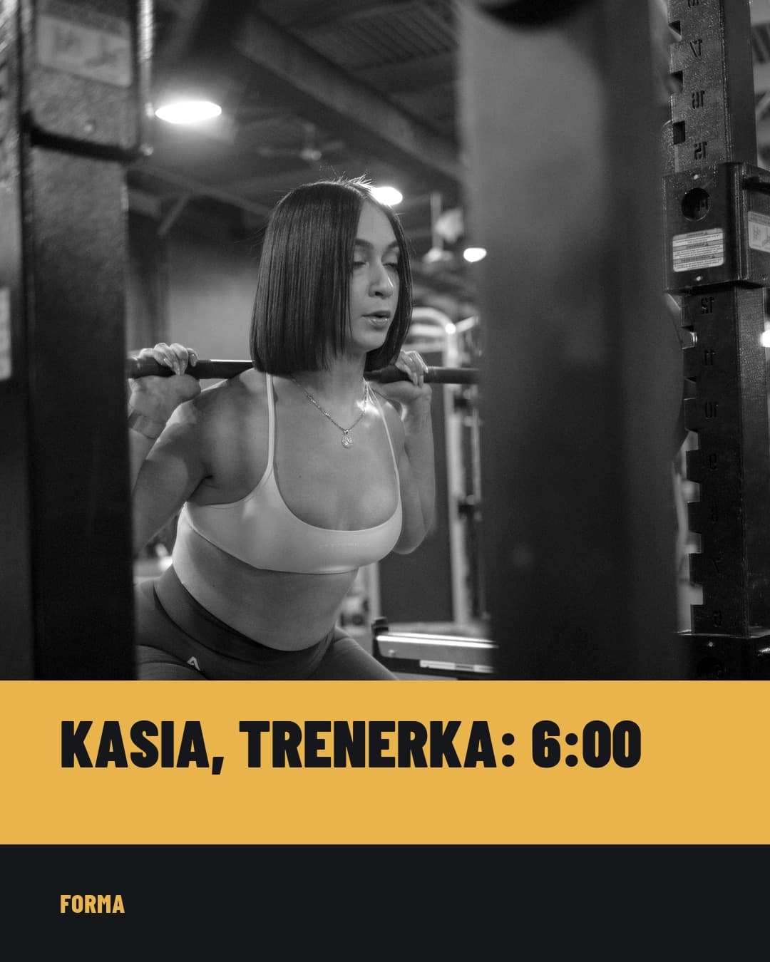 Ciężar, kulisy: Kasia, trenerka: 6:00