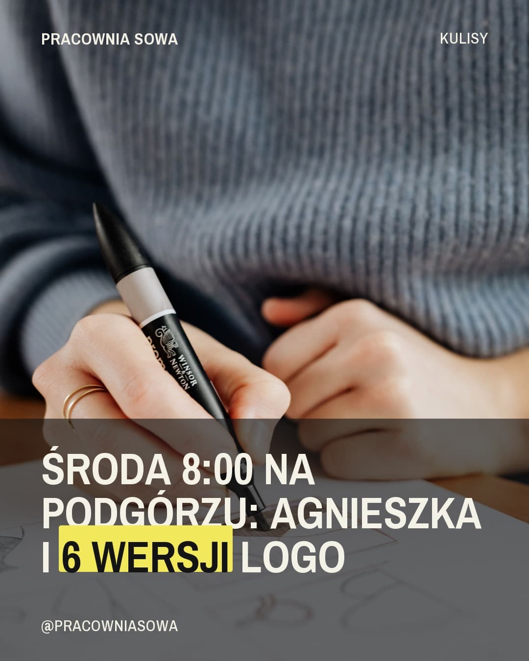 Cytryna, kulisy: Środa 8:00 na Podgórzu: Agnieszka i 6 wersji logo