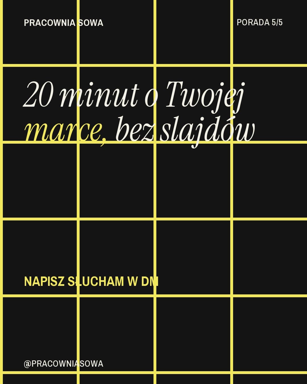 Cytryna, karuzela porady, slajd 5 z 5: Napisz SŁUCHAM w DM