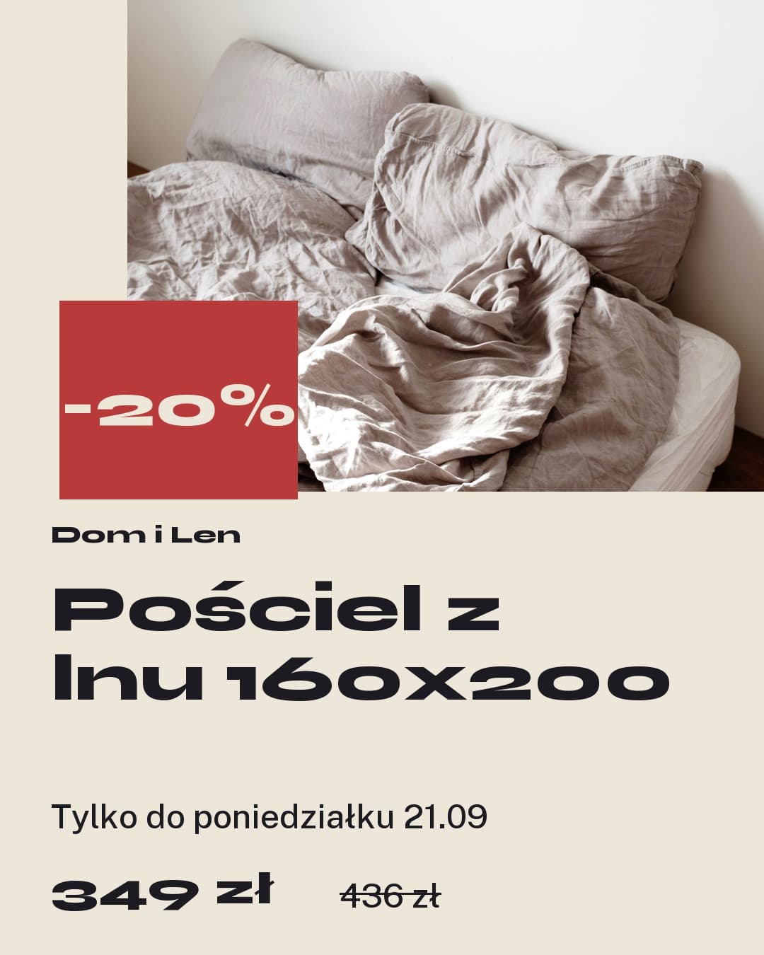 Koszyk, oferta: Pościel z lnu 160x200