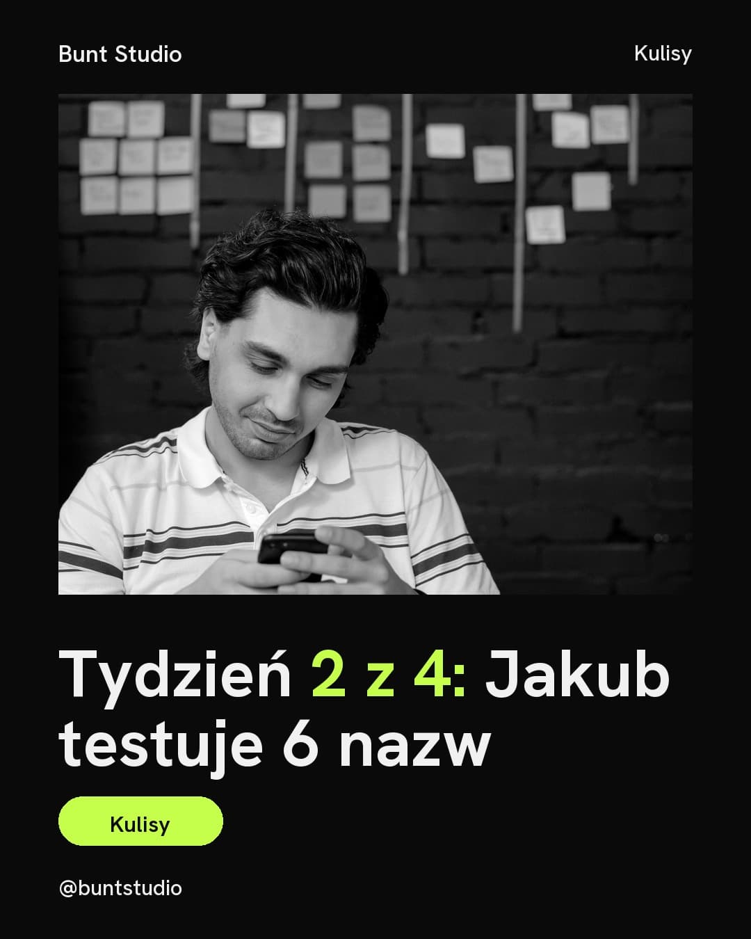 Kwas, kulisy: Tydzień 2 z 4: Jakub testuje 6 nazw