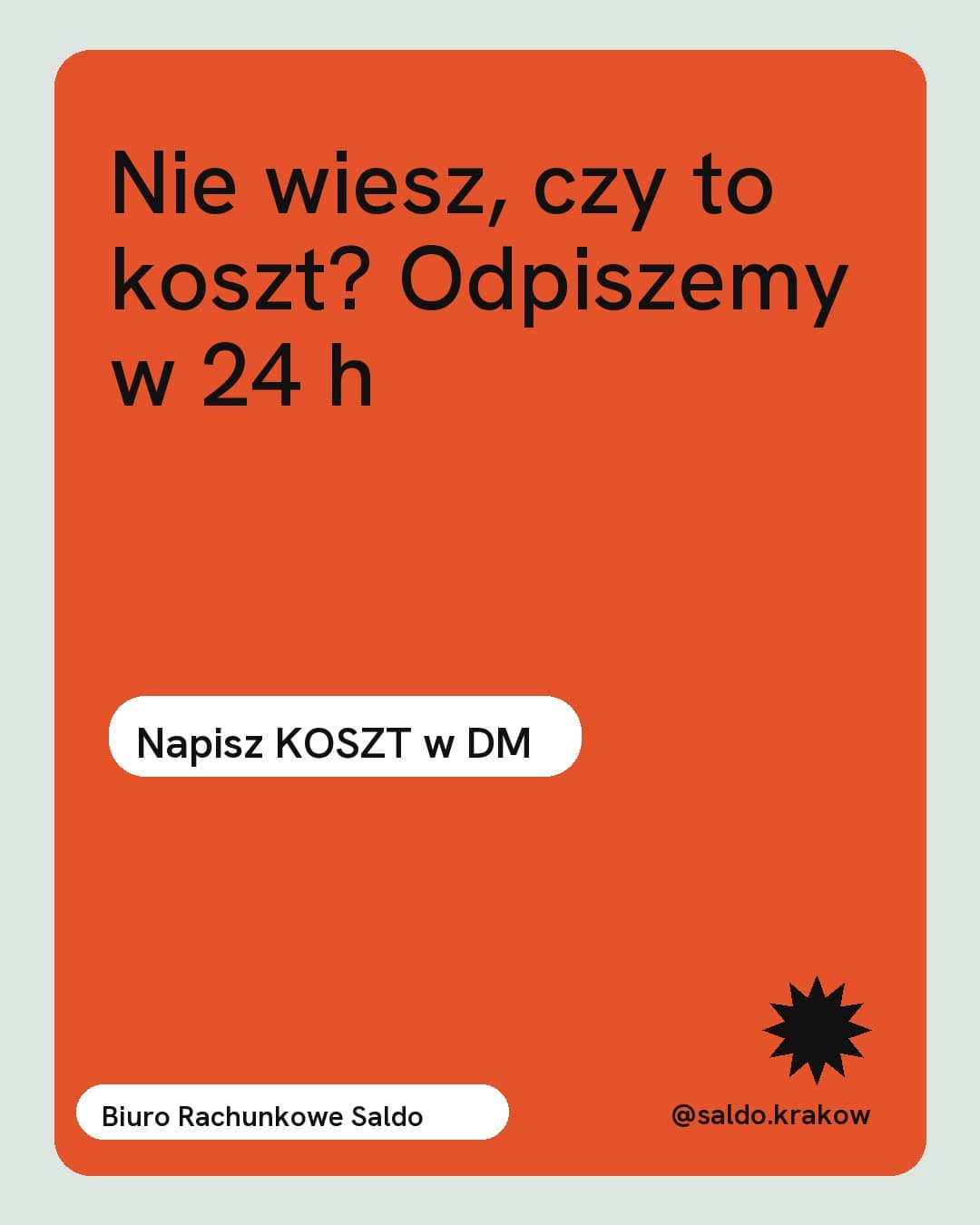 Mięta, karuzela porady, slajd 5 z 5: Nie wiesz, czy to koszt? Odpiszemy w 24 h