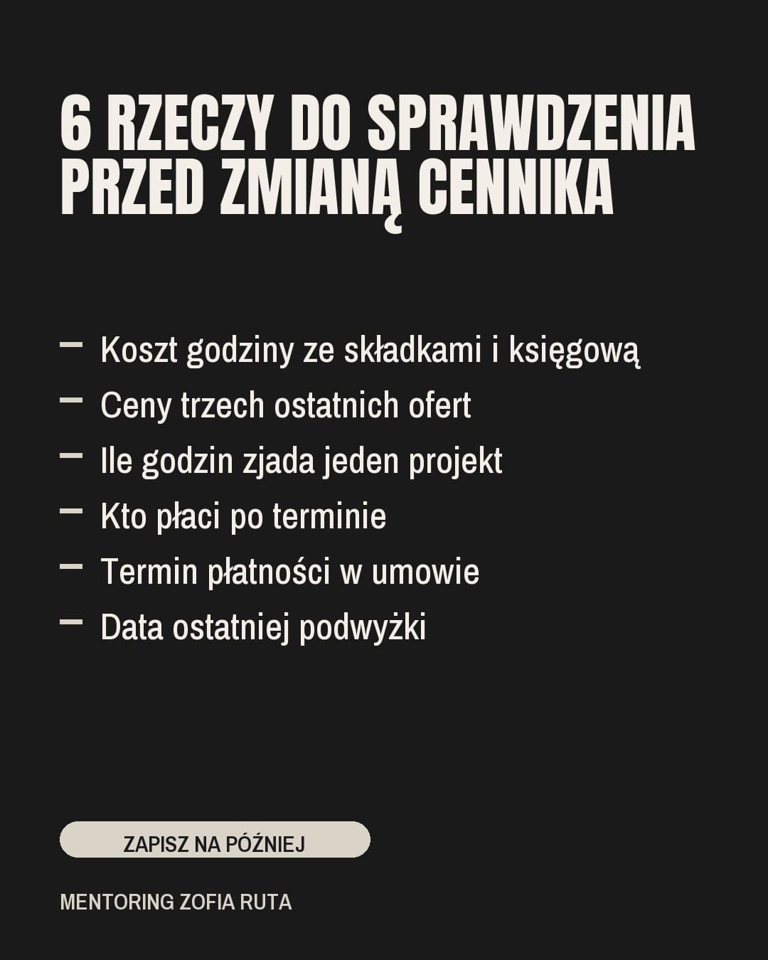 Mozaika, lista: 6 rzeczy do sprawdzenia przed zmianą cennika