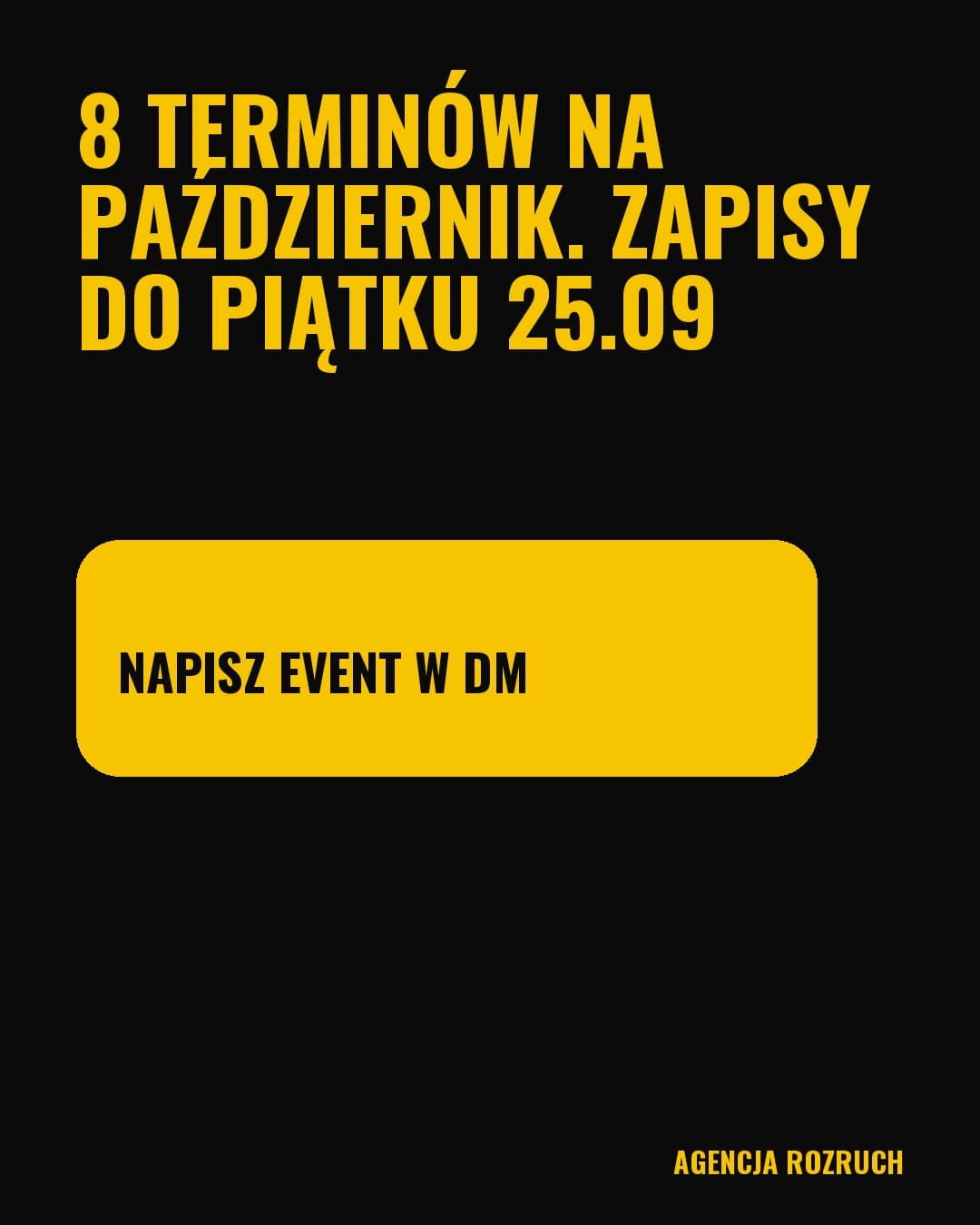 Namars, karuzela porady, slajd 5 z 5: 8 terminów na październik. Zapisy do piątku 25.09