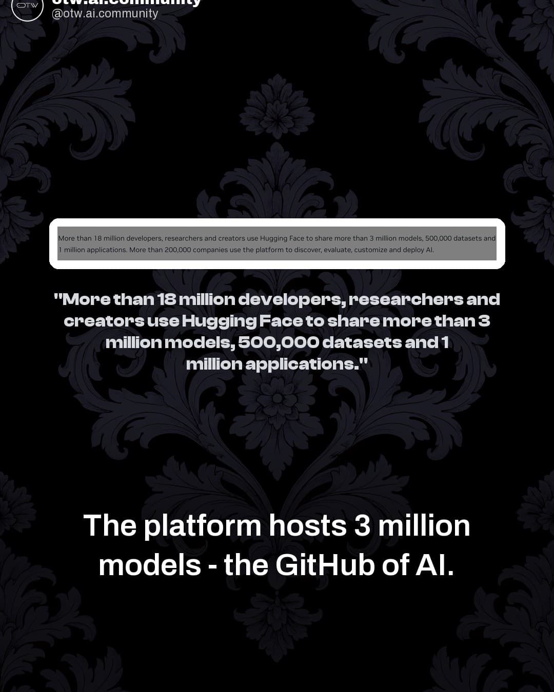 OTW, karuzela porady, slajd 2 z 7: Nvidia buys Hugging Face, home of 18 million AI builders