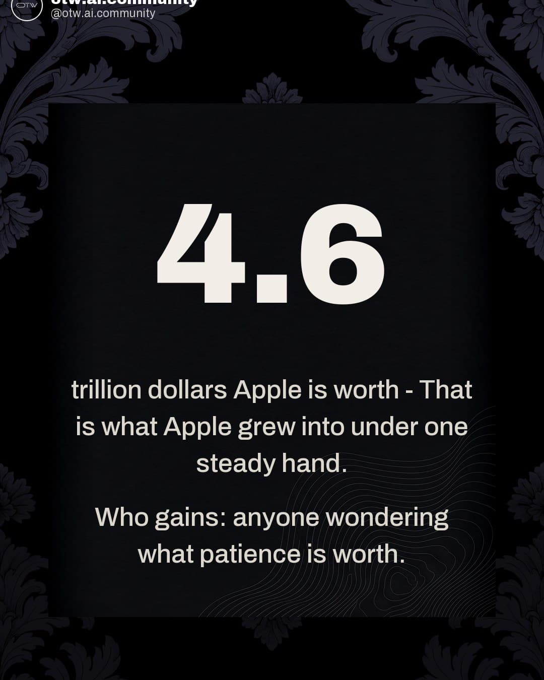 OTW, karuzela porady, slajd 4 z 7: John Ternus takes over Apple after Tim Cook's 15 years