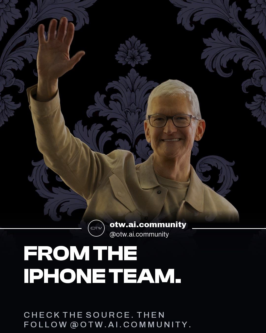 OTW, karuzela porady, slajd 7 z 7: John Ternus takes over Apple after Tim Cook's 15 years