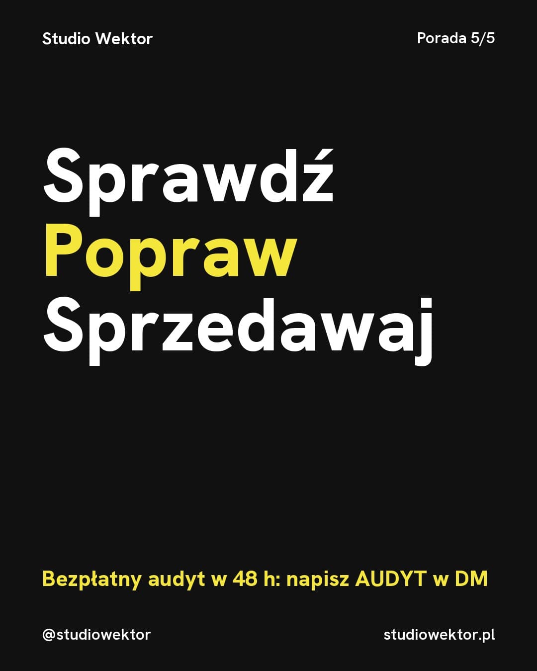 Pixel, karuzela porady, slajd 5 z 5: Sprawdź Popraw Sprzedawaj