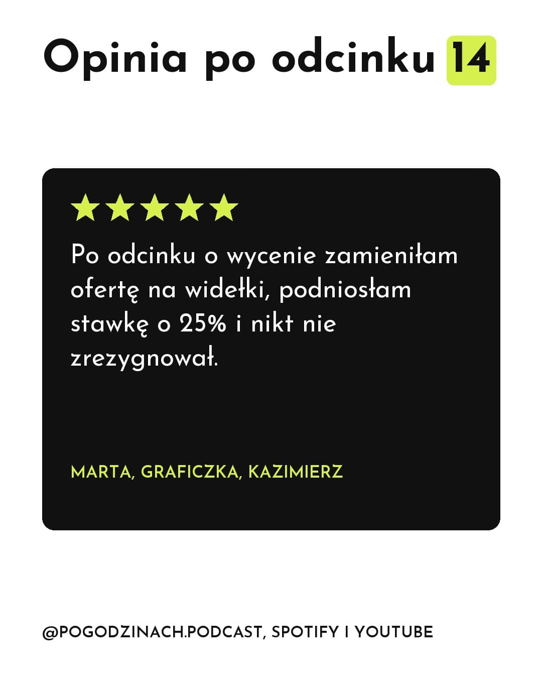 Podcast, cytat: Opinia po odcinku 14