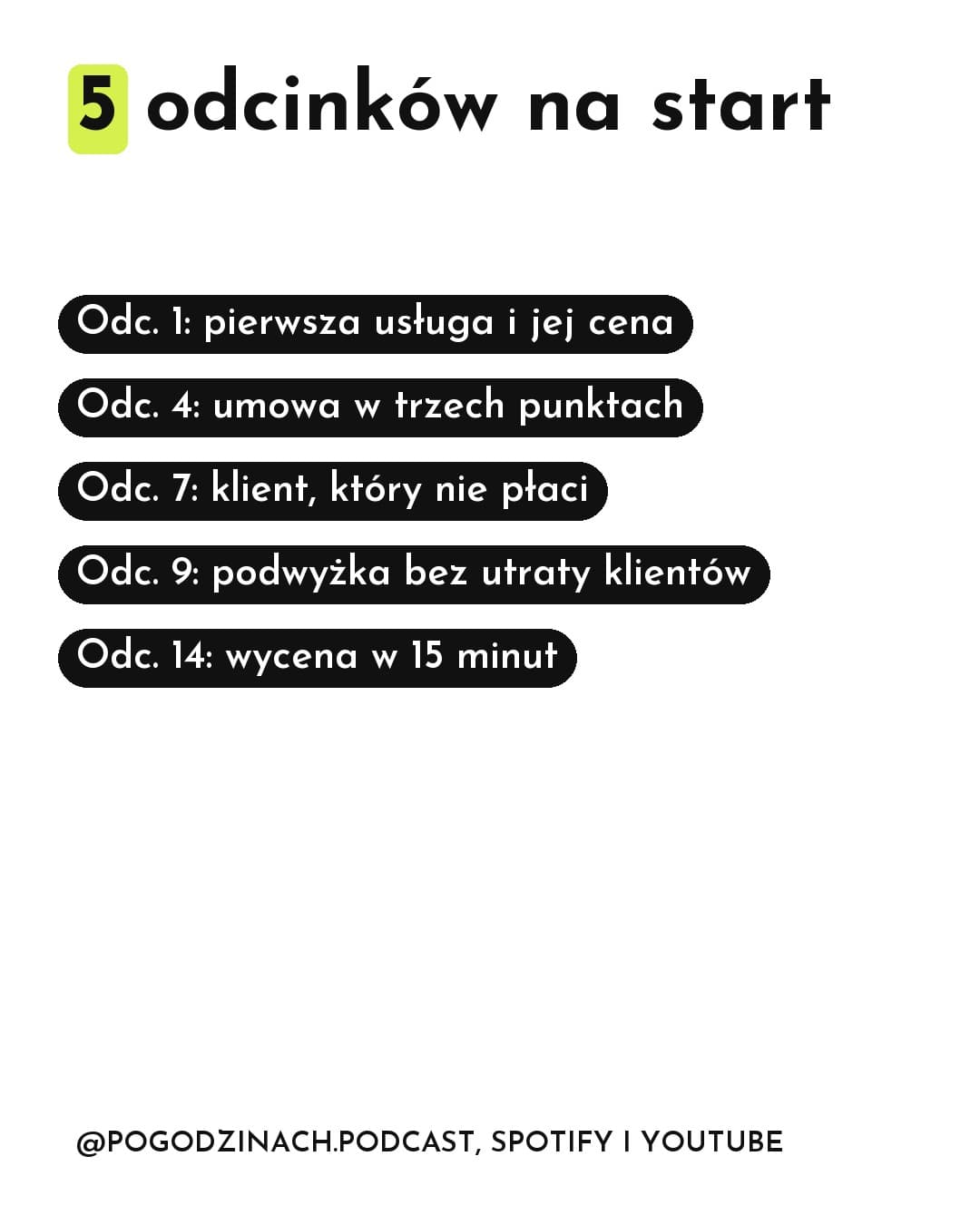 Podcast, lista: 5 odcinków na start