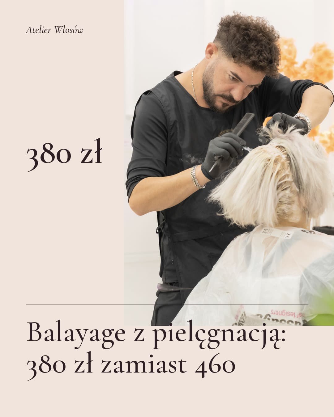 Salon, oferta: Balayage z pielęgnacją: 380 zł zamiast 460
