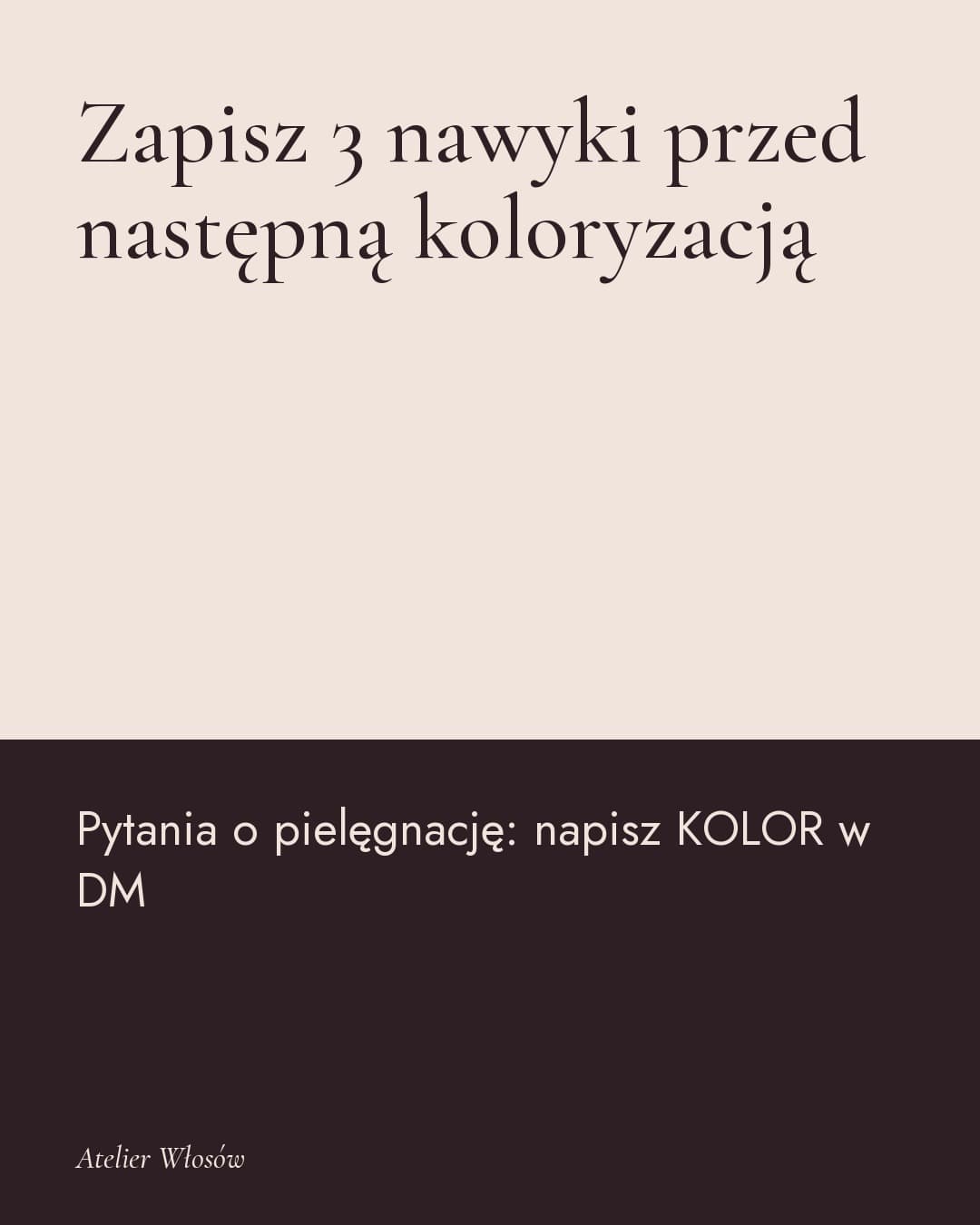Salon, karuzela porady, slajd 5 z 5: Zapisz 3 nawyki przed następną koloryzacją