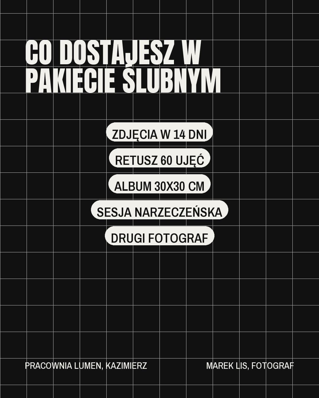 Stellar, lista: Co dostajesz w pakiecie ślubnym