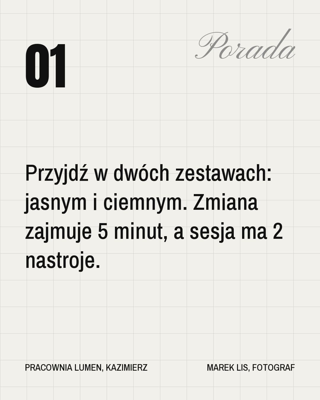 Stellar, karuzela porady, slajd 2 z 5: Przyjdź w dwóch zestawach: jasnym i ciemnym. Zmiana zajmuje 5 minut, a sesja ma 2 nastroje.