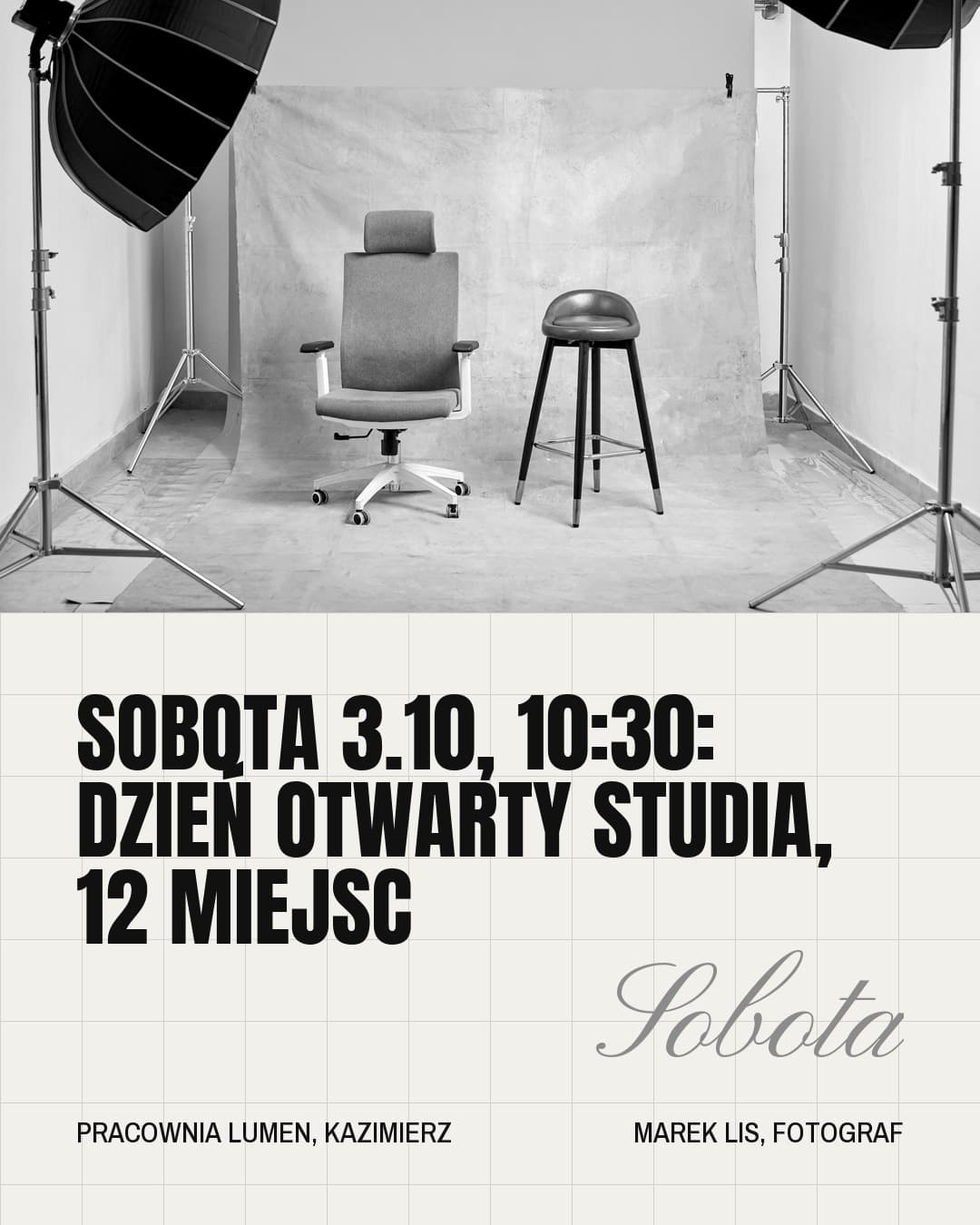 Stellar, wydarzenie: Sobota 3.10, 10:30: dzień otwarty studia, 12 miejsc