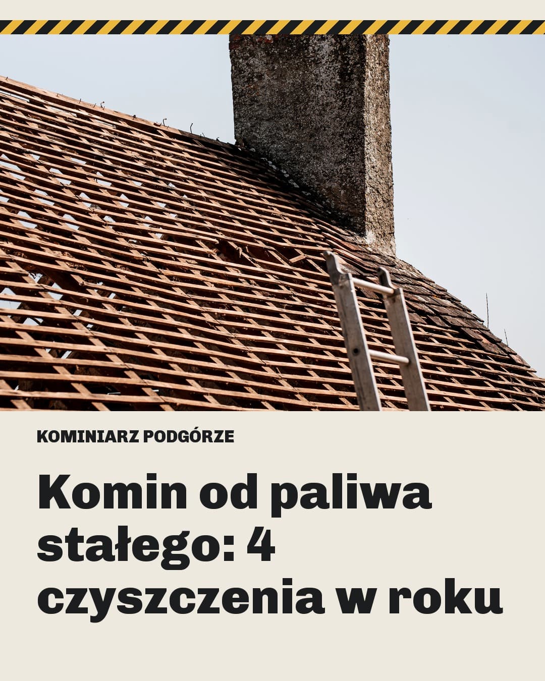 Warsztat, karuzela porady, slajd 1 z 5: Komin od paliwa stałego: 4 czyszczenia w roku