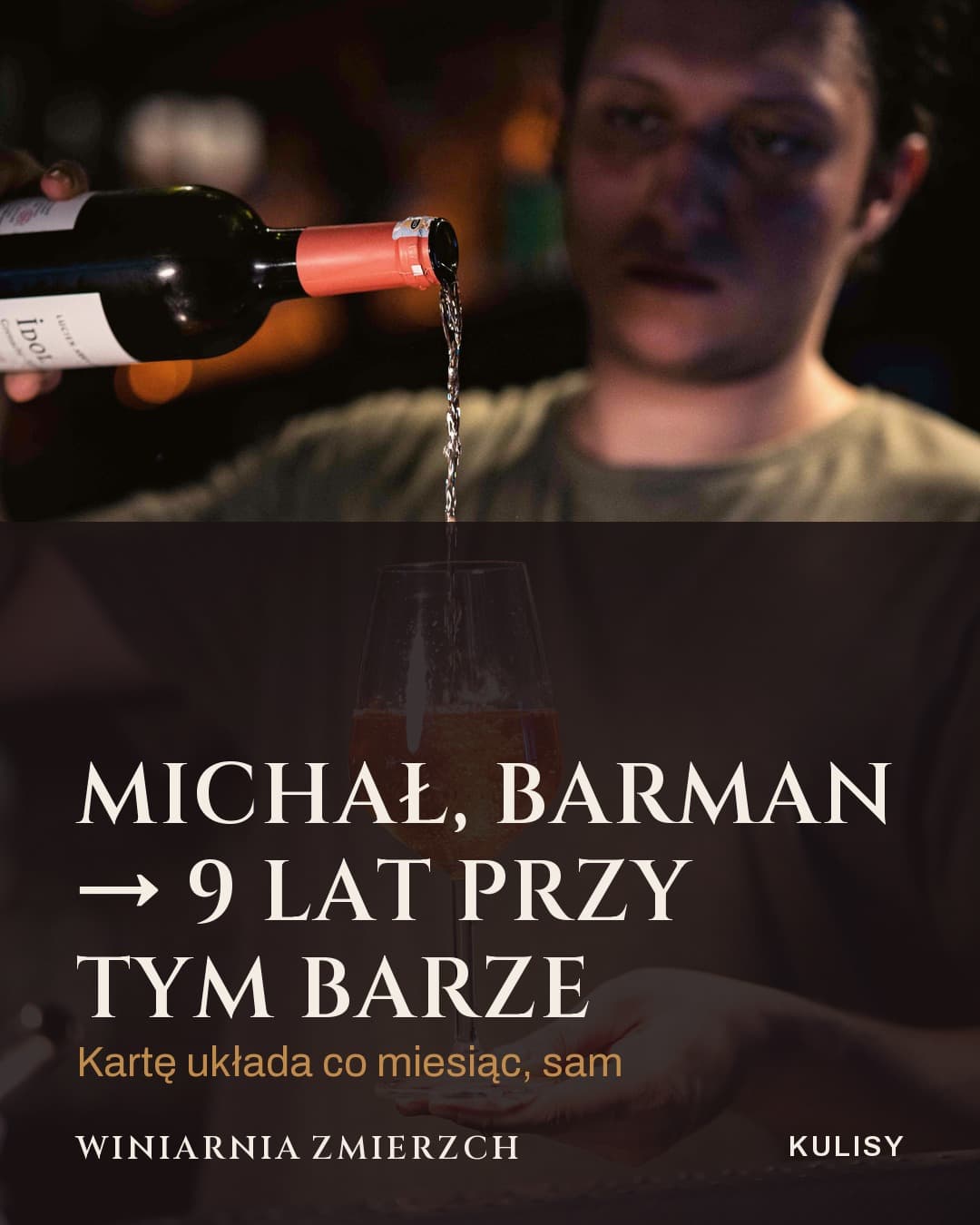 Zmierzch, kulisy: Michał, barman → 9 lat przy tym barze