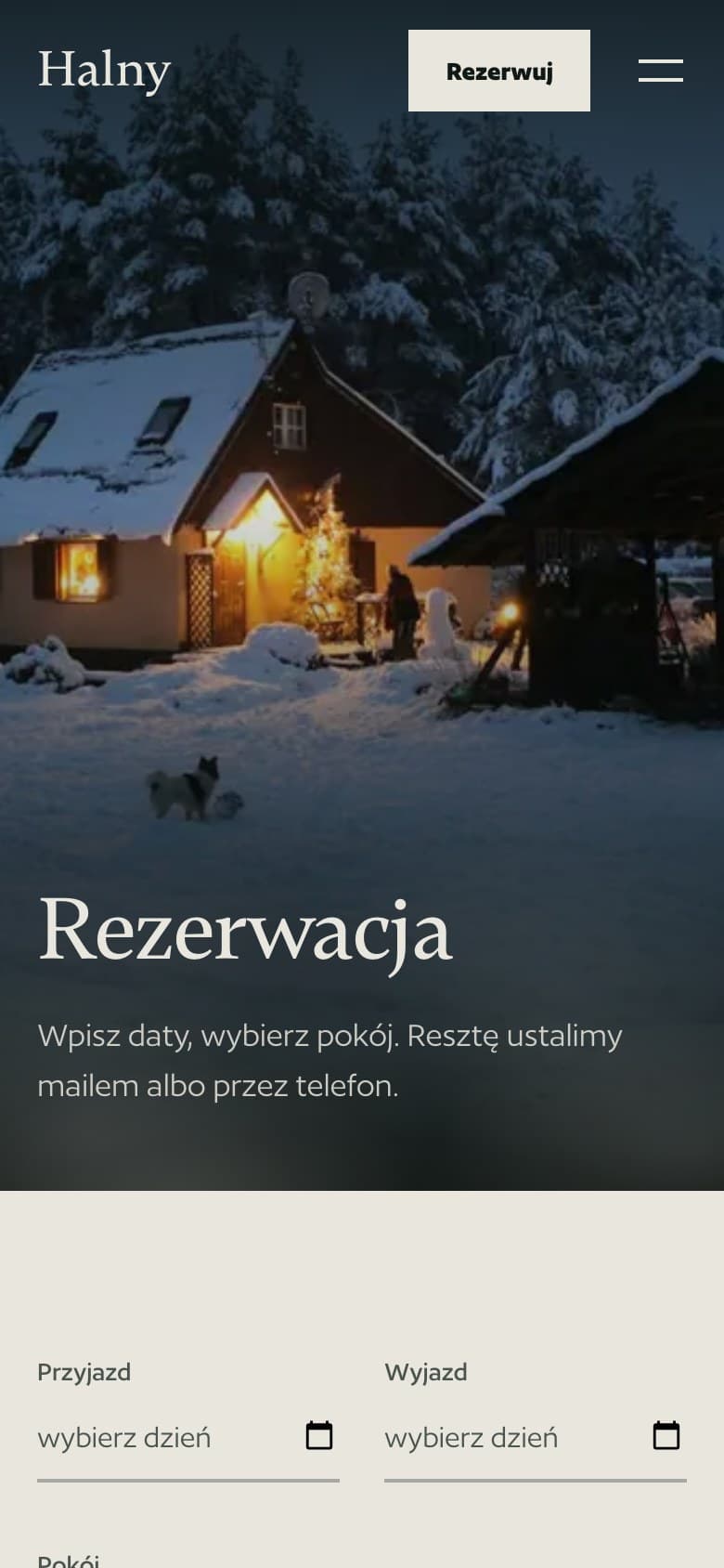 Halny - Rezerwacja terminu na telefonie