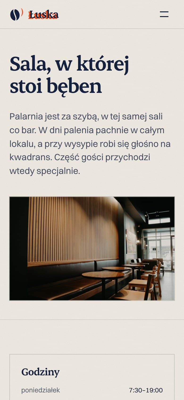 Palarnia Łuska - Kawiarnia przy Strugi na telefonie
