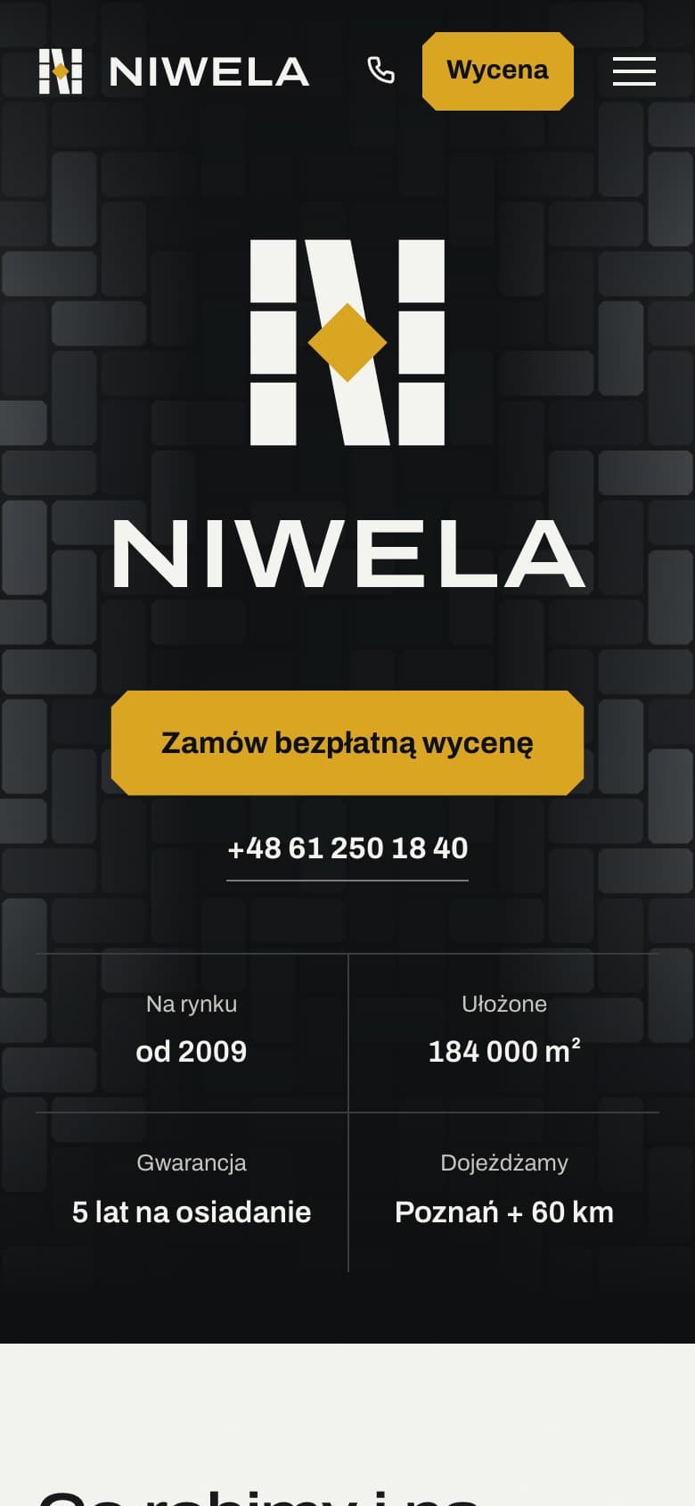 NIWELA - Podgląd nawierzchni na telefonie