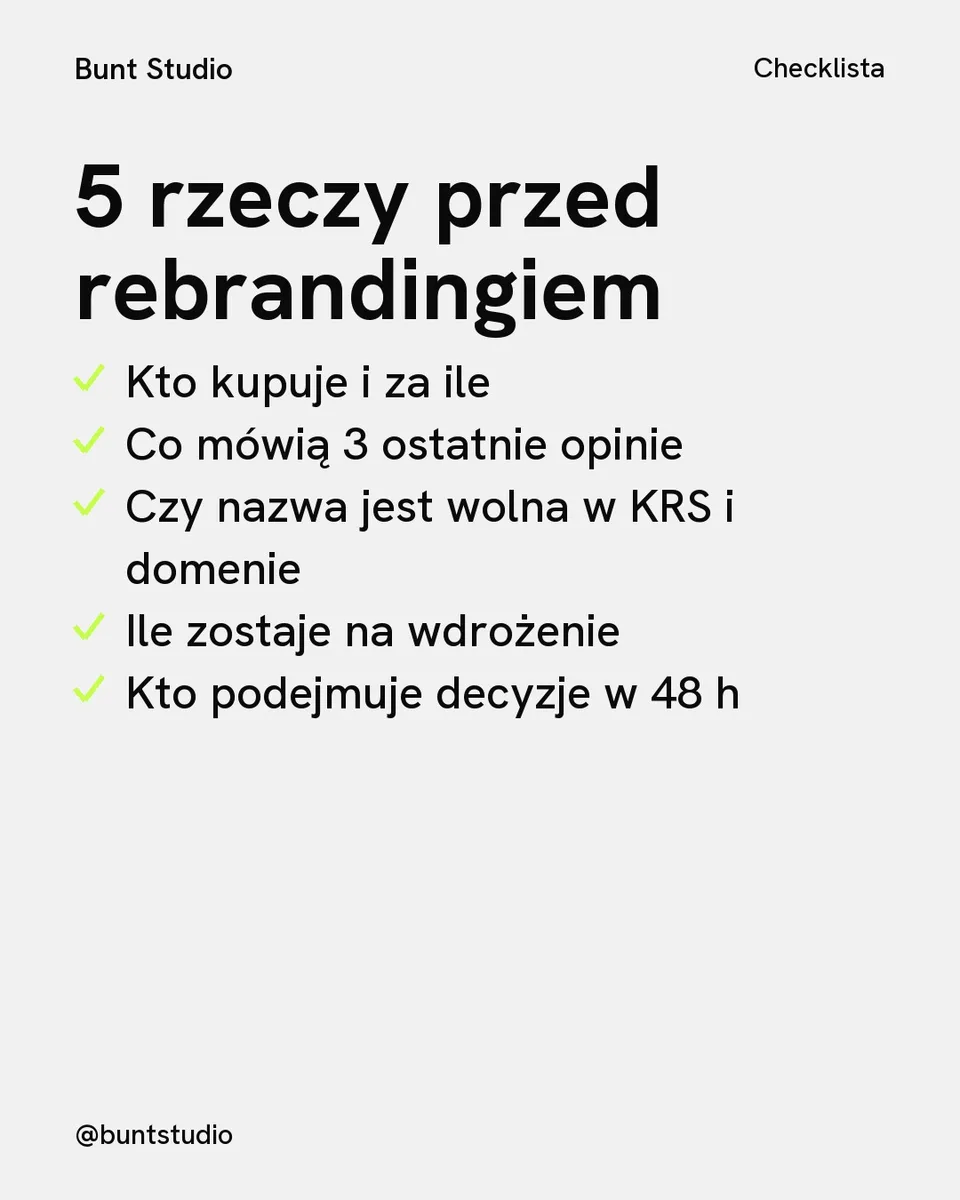 Wolta, lista: 5 rzeczy przed rebrandingiem