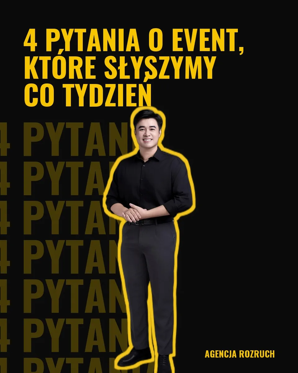 Puls, karuzela porady, slajd 1 z 5: 4 pytania o event, które słyszymy co tydzień