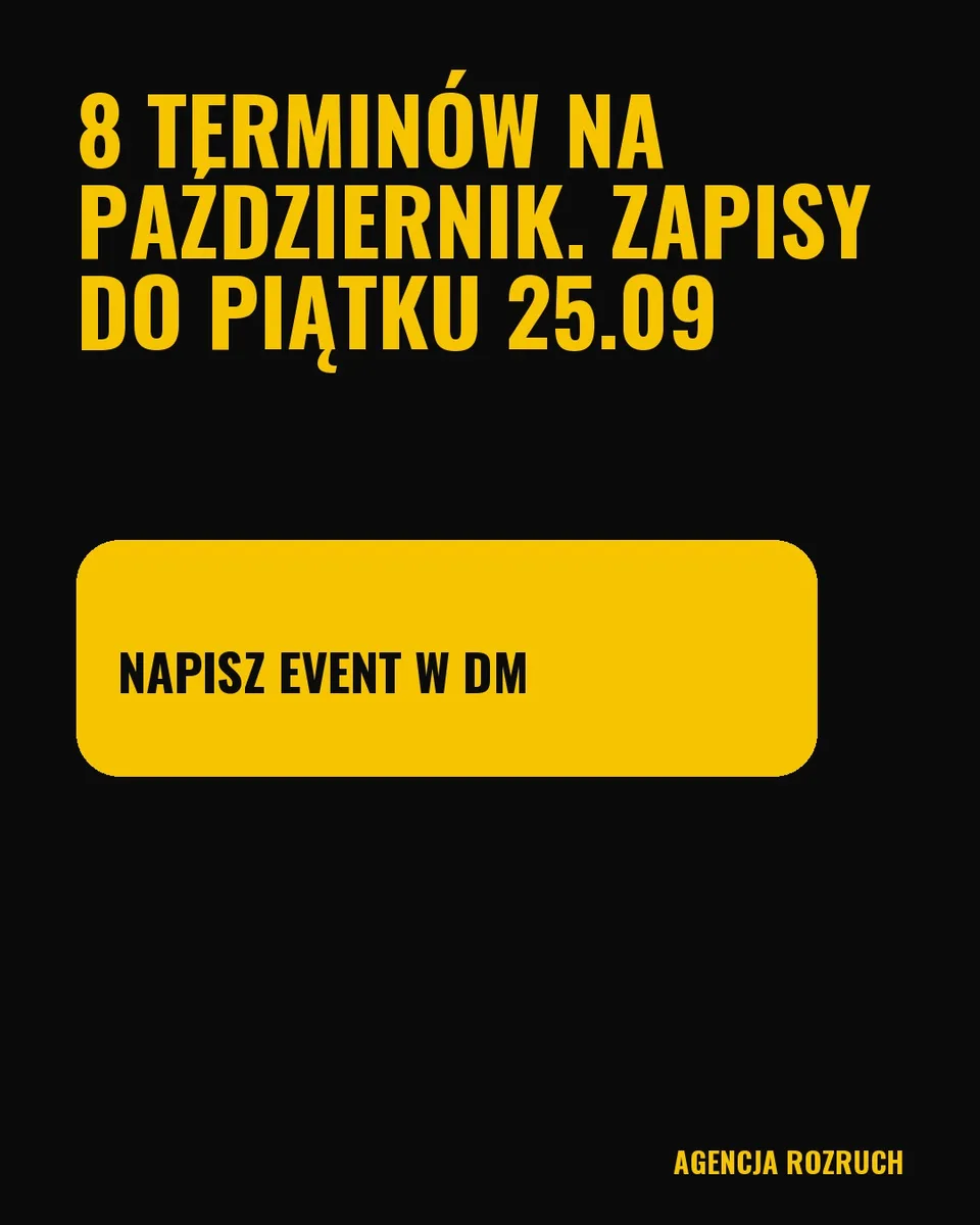 Puls, karuzela porady, slajd 5 z 5: 8 terminów na październik. Zapisy do piątku 25.09