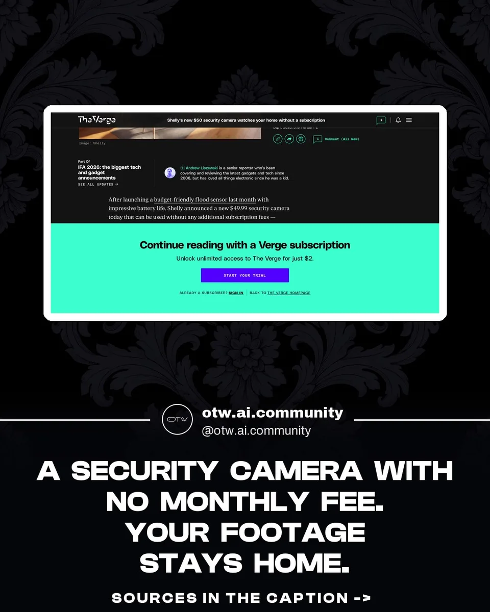 OTW, karuzela porady, slajd 1 z 7: A 50-dollar security camera with no subscription