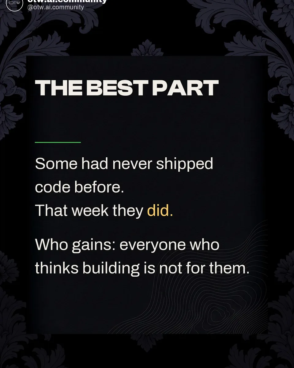 OTW, karuzela porady, slajd 5 z 7: Buffer shipped 57 internal tools in one week with AI