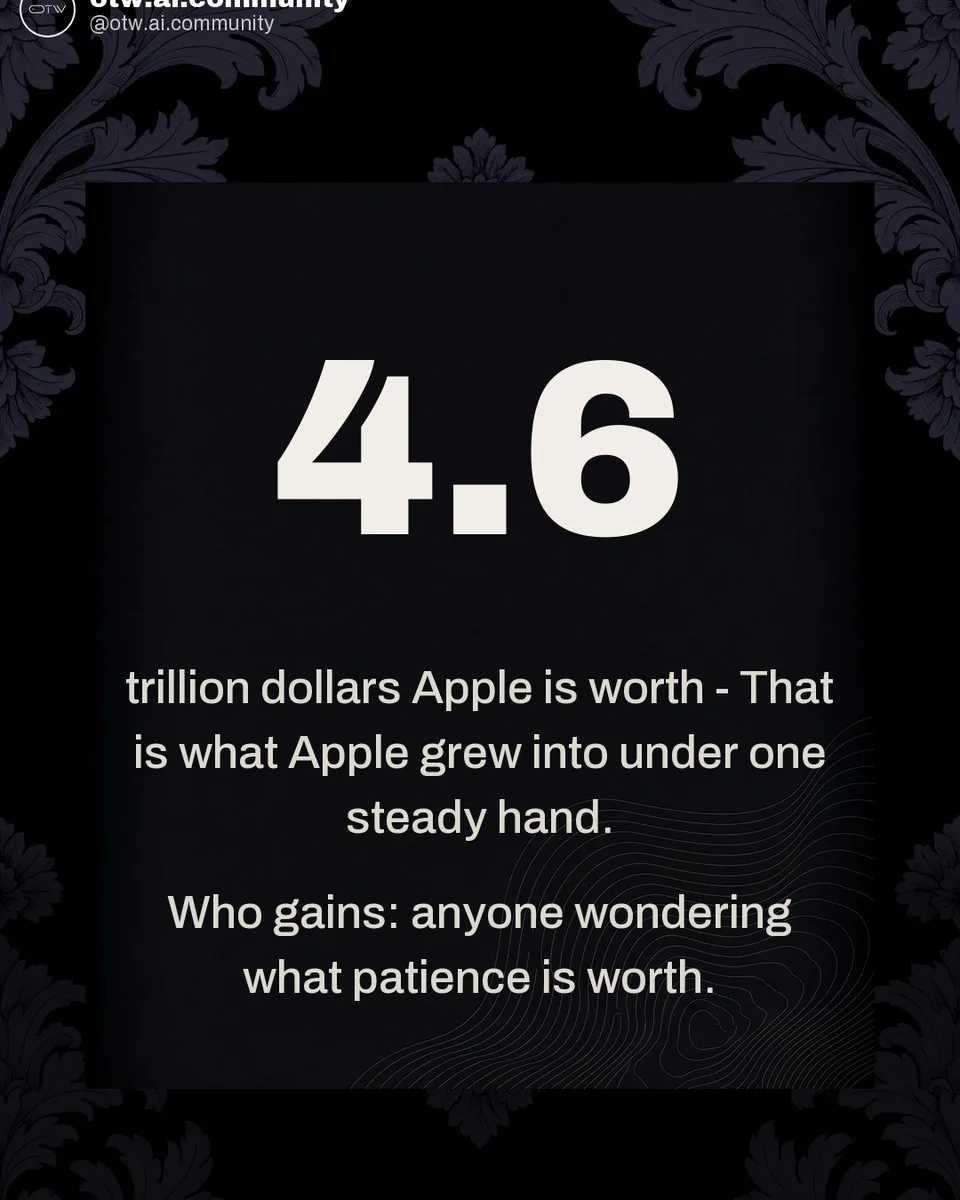 OTW, karuzela porady, slajd 4 z 7: John Ternus takes over Apple after Tim Cook's 15 years