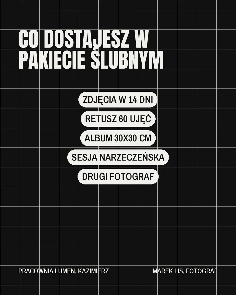 Stellar, lista: Co dostajesz w pakiecie ślubnym